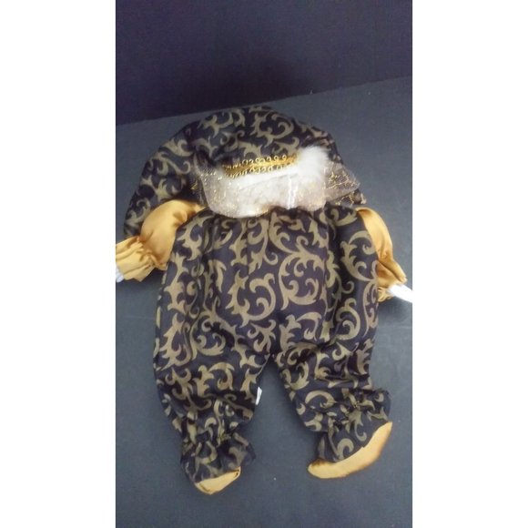 Vintage 8'' Mardi Gras Jester Doll with Porcelain Head Clown Figure  Flawed - Picture 5 of 9